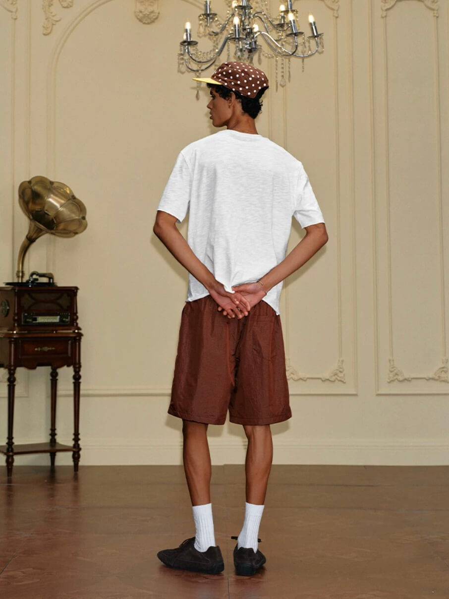 YADcrew Metallic Nylon Quick Dry Shorts