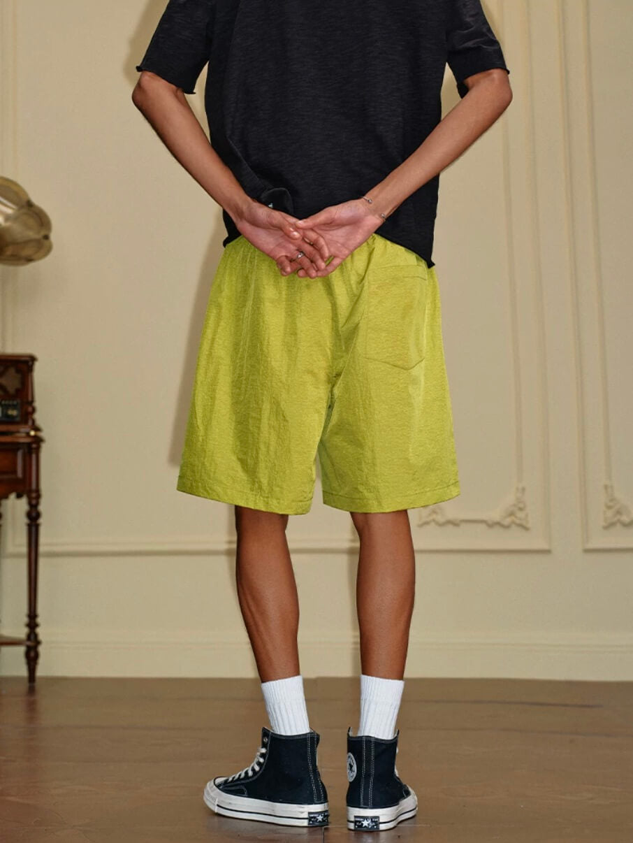 YADcrew Metallic Nylon Quick Dry Shorts