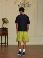 YADcrew Metallic Nylon Quick Dry Shorts