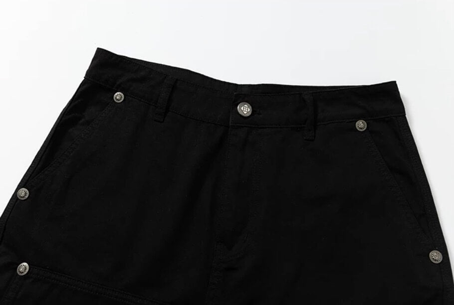 YADcrew Deconstructed Drop Crotch Loose Fit Wide Leg Work Pants