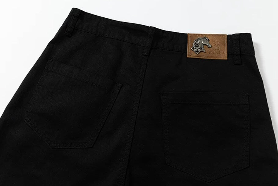 YADcrew Deconstructed Drop Crotch Loose Fit Wide Leg Work Pants