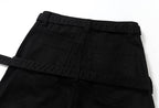 YADcrew Double Floral Buckle Belted Flared Pants
