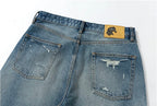 YADcrew Vintage Whiskered Washed Distressed Jeans
