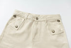 YADcrew Fold Over Button Flap Pocket Washed Jeans