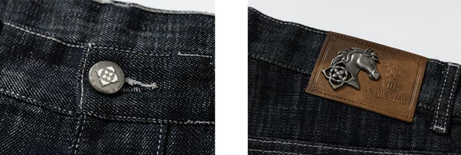 YADcrew Slub Denim Baggy Jeans
