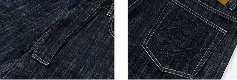 YADcrew Slub Denim Baggy Jeans