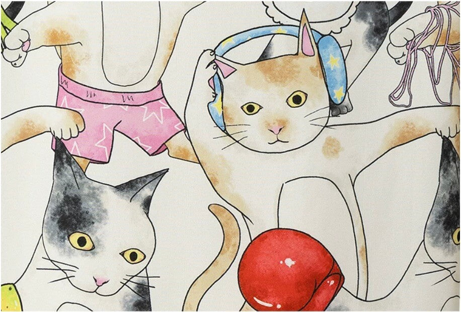 YADcrew All Over Cat Print Short Sleeve Shirt