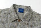 YADcrew 3D Stitch Plaid Short Sleeve Shirt