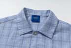 YADcrew All Over Rhinestone Plaid Short Sleeve Shirt