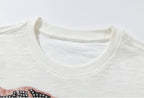 YADcrew Vintage Lion DTG Print Rhinestone Tee
