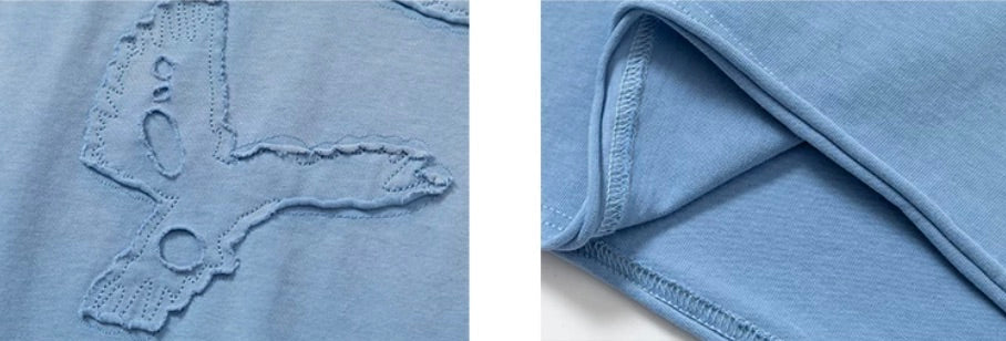 YADcrew Peace Dove Patch Distressed Washed Tee