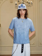 YADcrew Peace Dove Patch Distressed Washed Tee