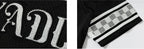YADcrew Rhinestone Digital Checkered Numbering Mesh Tee