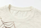 YADcrew Pearl Studded Star Spider Web Print Tee