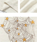 YADcrew Pearl Studded Star Spider Web Print Tee
