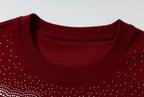 YADcrew Rhinestone Studded Rope Logo Embroidered Tee