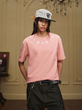 YADcrew Clover Pearl Neckline Tee
