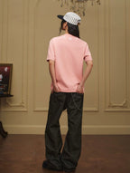 YADcrew Clover Pearl Neckline Tee