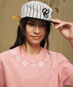 YADcrew Clover Pearl Neckline Tee
