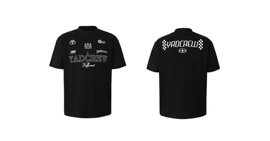 YADcrew Multi Logo Print Tee