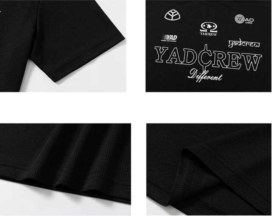 YADcrew Multi Logo Print Tee