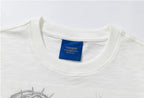 YADcrew Sunflower Jesus Print Pearl Embellished Tee