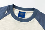 YADcrew American Star Print Raglan Color Block Tee