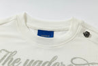 YADcrew Shoulder Rose Button Tee