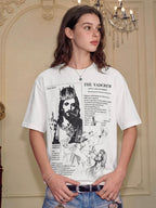 YADcrew Jesus Print Black Stone Studded Tee