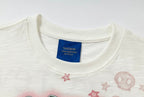 YADcrew Berry Bone Sweetheart Print Pearl and Rhinestone Tee