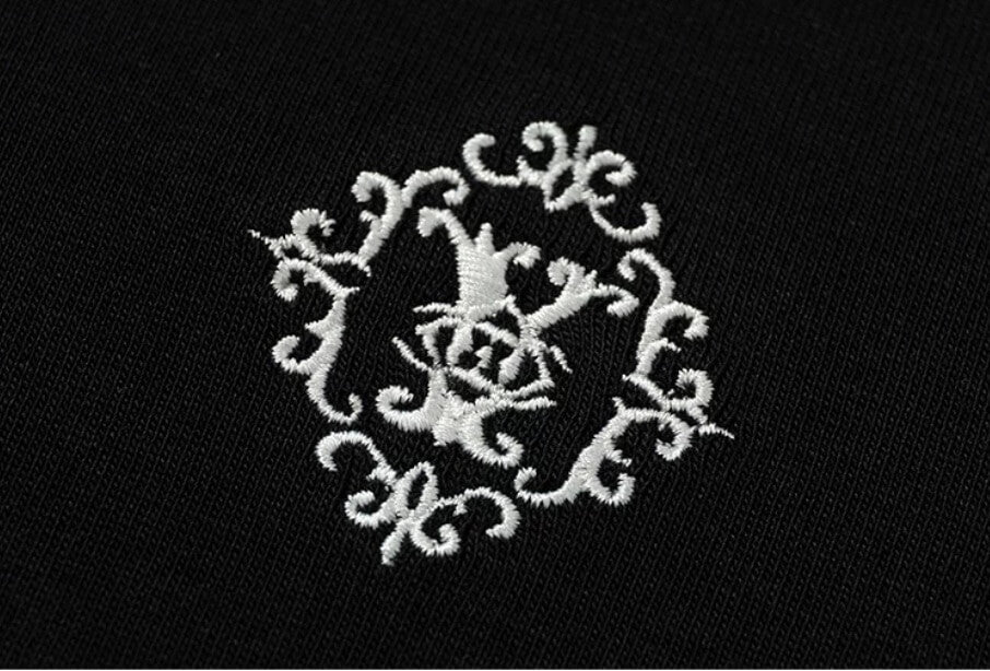 YADcrew Baroque Small Logo Embroidered Tee