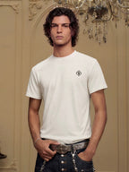 YADcrew Baroque Small Logo Embroidered Tee