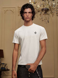 YADcrew Baroque Small Logo Embroidered Tee