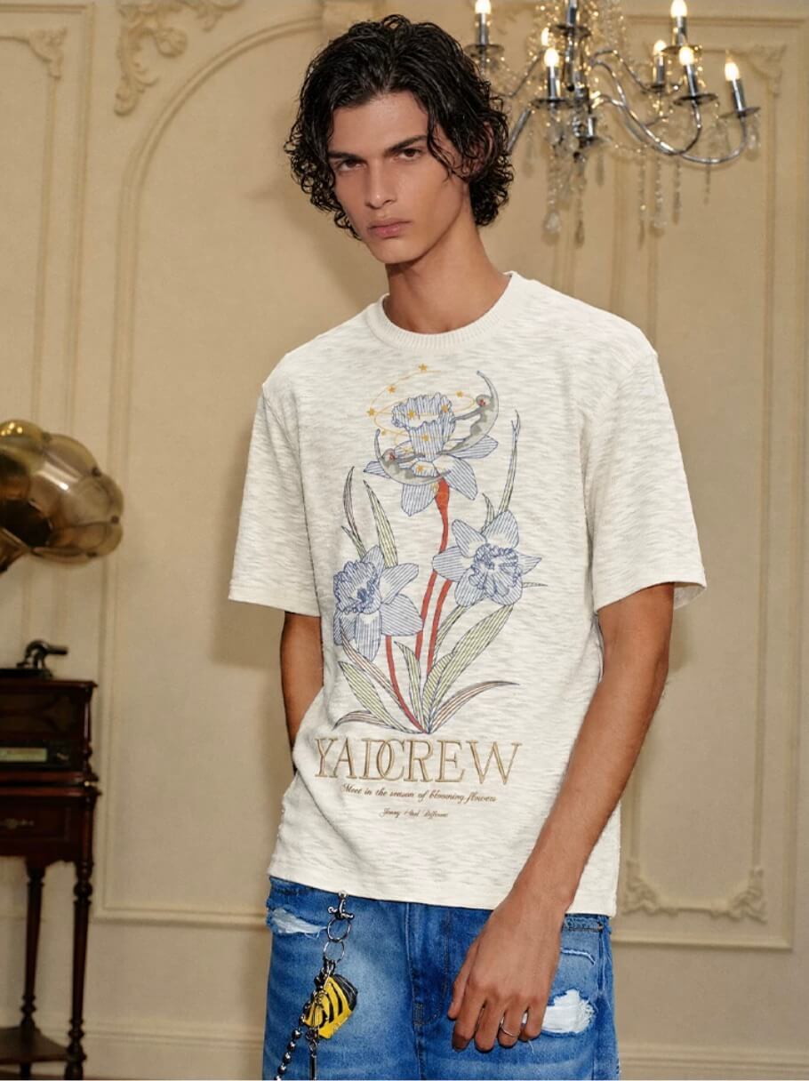 YADcrew Flower and Fairy Print Tee