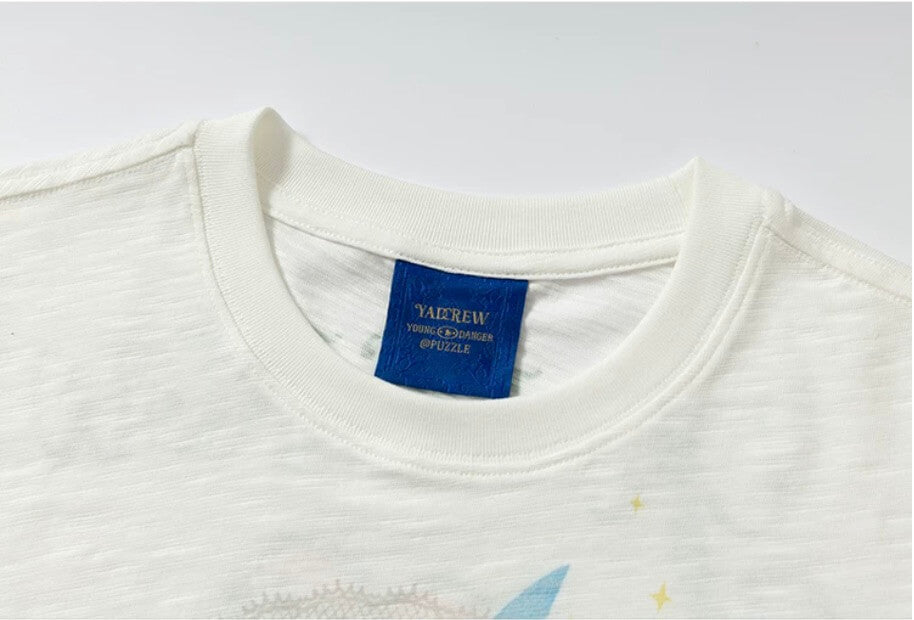 YADcrew Puppy and Fairy Print Tee
