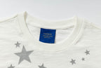 YADcrew Star Print 3D Logo Embroidered Tee