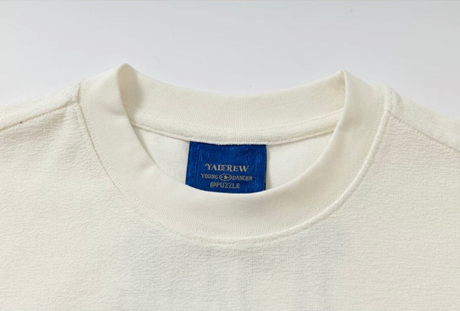 YADcrew Fuzzy Leopard Logo Patch Tee