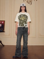 YADcrew Digital Print Camouflage Star Tee