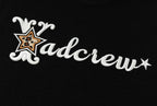 YADcrew Leopard Star 3D Logo Embroidered Tee