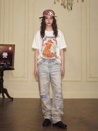 YADcrew Love Bird Print Rhinestone Tee