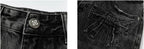YADcrew Ribbon Patch Distressed Vintage Flared Jeans