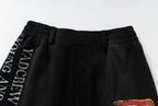 YADcrew Parody Print Washed Sweat Shorts