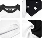 F3F Select Star Print Raglan Color Block Tee