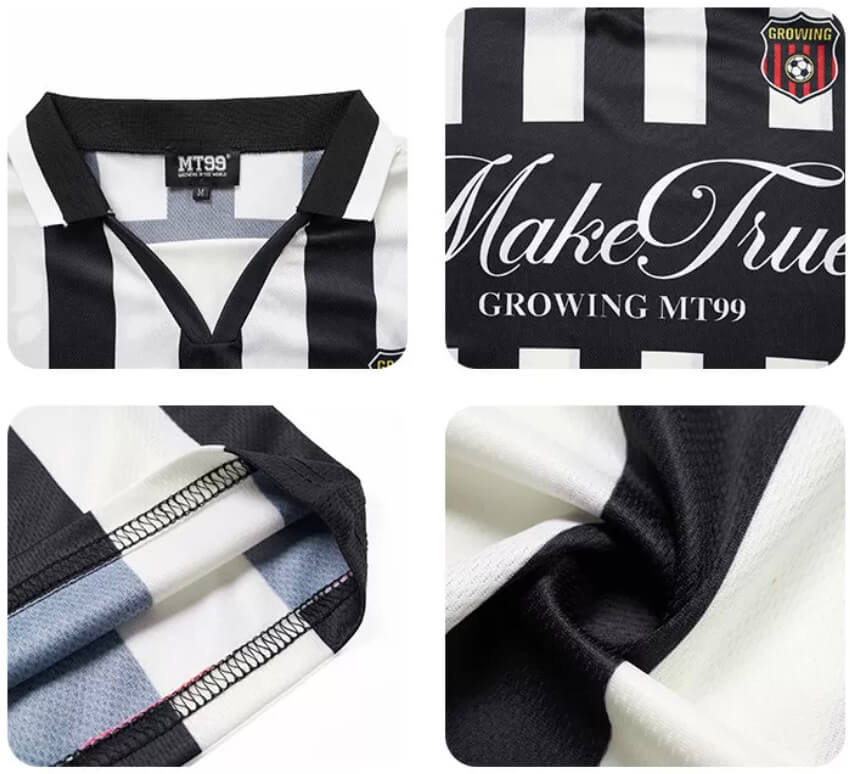 F3F Select Striped Polo Collar Short Sleeve Soccer Jersey