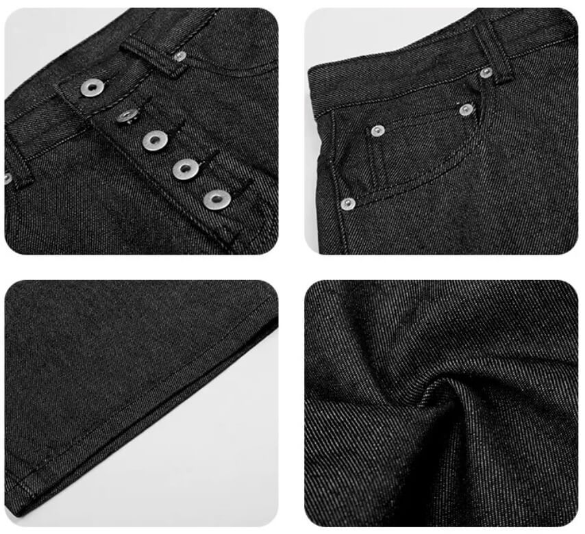 F3F Select Button Fly Baggy Denim Shorts