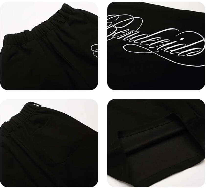 F3F Select Calligraphy Embroidered Baggy Sweat Shorts