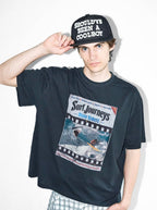 LIBERAFIT Vintage Washed Surfing Print Short Sleeve Tee