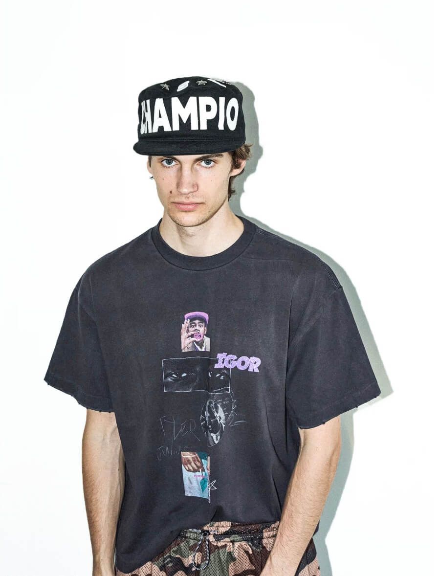 LIBERAFIT Star Studded Patch Embroidered Pillbox Cap