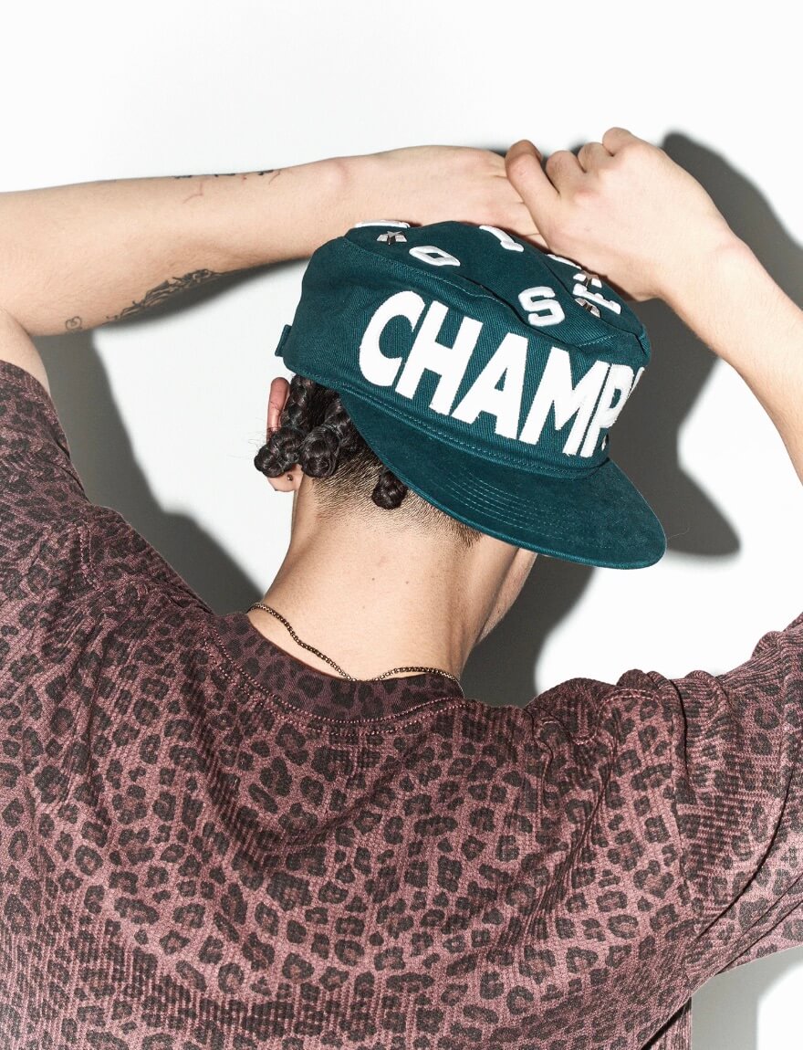 LIBERAFIT Star Studded Patch Embroidered Pillbox Cap