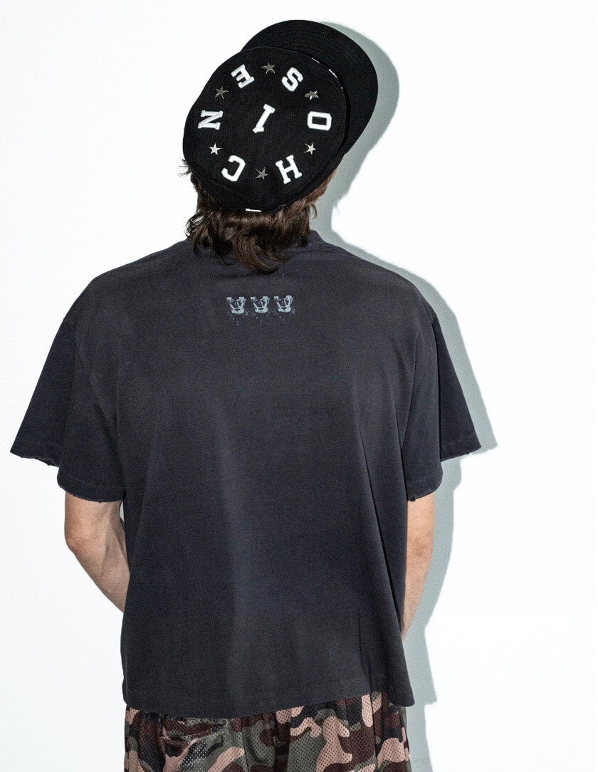 LIBERAFIT Star Studded Patch Embroidered Pillbox Cap